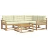 vidaXL Udend&oslash;rs sofagruppe 5 pcs Hvid og cremefarvet 79 x 79 x 37 cm
