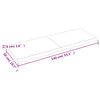 vidaXL bordplade 140x50x(2-4) cm behandlet massivt egetr&aelig; lysebrun