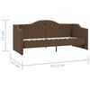 vidaXL daybed med madras og USB 90x200 cm stof m&oslash;rkebrun