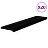 vidaXL trappem&aring;tter 20 stk brunsort 110x30x2 cm massivt egetr&aelig;
