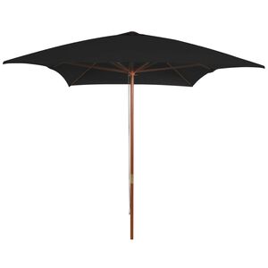 vidaXL haveparasol 200x300 cm tr&aelig;stang sort