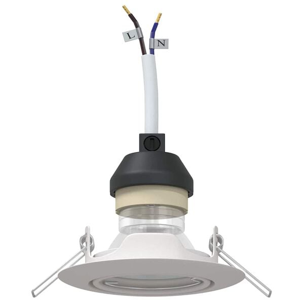 vidaXL Spotlight 24 pcs Hvid 9 x 9 x 2.5 cm Metal