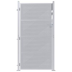 vidaXL Haveport 85 x 174 cm Rustfrit st&aring;l S&oslash;lv L&aring;ses