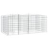 vidaXL buet gabion-h&oslash;jbed 200x100x100 cm galvaniseret jern