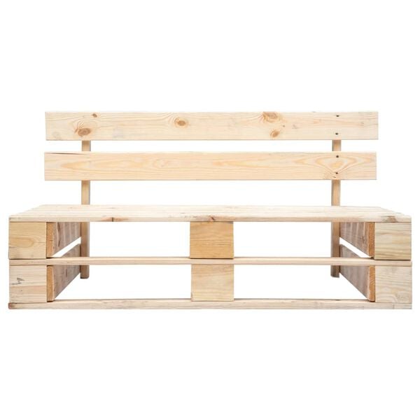 vidaXL havesofa med r&oslash;de hynder tr&aelig;paller fyrretr&aelig;