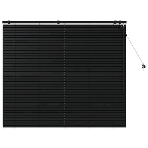 vidaXL Persienner Sort 155 x 130 cm 35 mm Massivt Paulownia Tr&aelig;