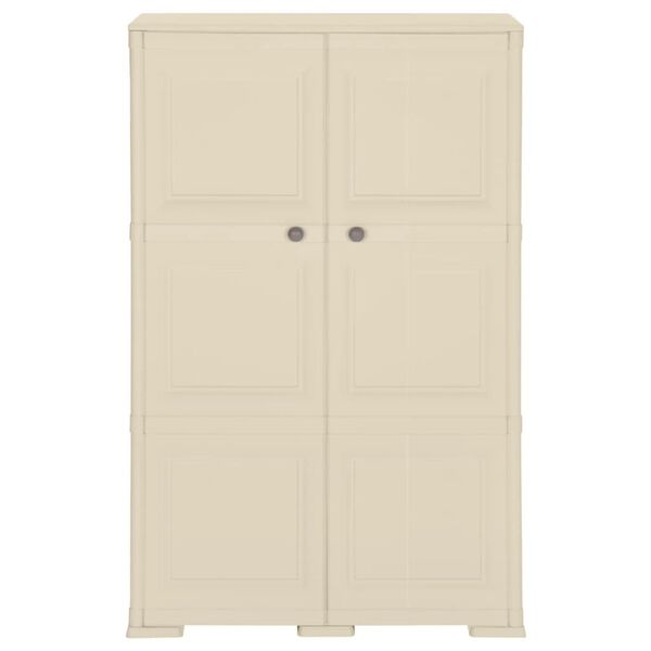 vidaXL plastikskab 79x43x125 cm tr&aelig;design angorahvid