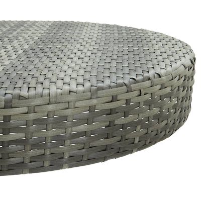 vidaXL havebord 75,5x106 cm polyrattan grå