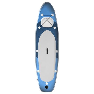 vidaXL oppusteligt paddleboardsæt 300x76x10 cm havblå