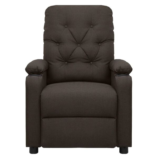 vidaXL eldrevet massagestol stof mørkebrun