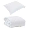 vidaXL Sommer dyne med pude 2 pcs Hvid Microfiber