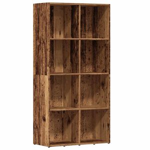 vidaXL bogskab 66x30x130 cm konstrueret tr&aelig; antikt tr&aelig;