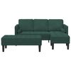 vidaXL Sofa S&aelig;t med pude 2 pcs M&oslash;rkegr&oslash;n Polyester