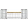 vidaXL havebænk med gabiondesign 183x41x60,5 cm imprægneret fyrretræ