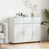 vidaXL Sideboard H&oslash;j gloss hvid 88,5 x 30,5 x 73 cm Konstrueret tr&aelig;
