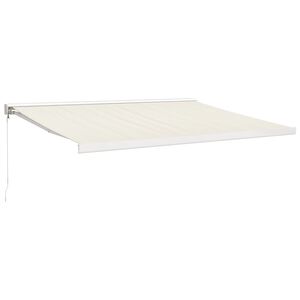 vidaXL foldemarkise manuel betjening 4x3 m stof aluminium creme