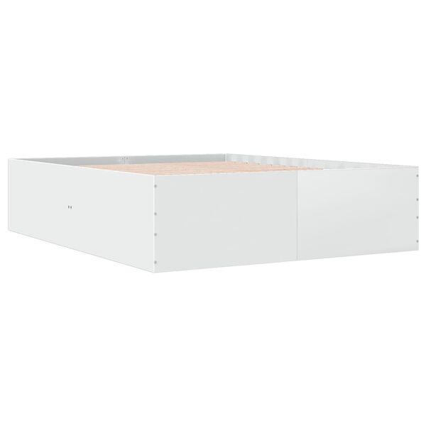 vidaXL sengestel 150x200 cm konstrueret træ hvid