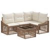vidaXL Havesofa S&aelig;t 5 stk. Beige polyrattan
