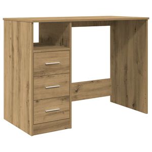 vidaXL skrivebord 102x50x76 cm konstrueret tr&aelig; kunsteg