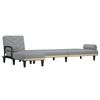 vidaXL L-formet sovesofa 260x140x70 cm stof lysegr&aring;