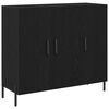vidaXL Sideboard Sort eg 90 x 34 x 80 cm Konstrueret tr&aelig;