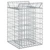 vidaXL Gabion h&oslash;jbed 50 x 50 x 80 cm Galvaniseret st&aring;l S&oslash;lv