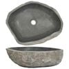 vidaXL h&aring;ndvask (45-53)x(34-41) cm oval flodsten