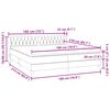 vidaXL kontinentalseng med madrasser 180x210 cm fl&oslash;jl m&oslash;rkegr&aring;
