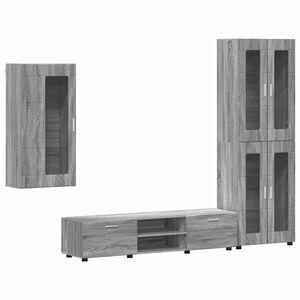 vidaXL TV-m&oslash;bels&aelig;t FLORIN 3 stk. Gr&aring; Sonoma Konstrueret tr&aelig;