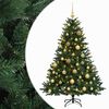 vidaXL Kunstigt juletr&aelig; med julekugle 120 cm 150 LED'er Varm hvid