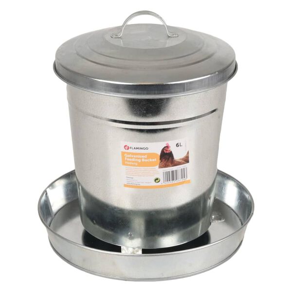 FLAMINGO foderspand Hedwig galvaniseret 6 l