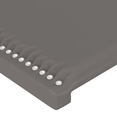 vidaXL sengegavl med kanter 93x23x78/88 cm kunstlæder grå