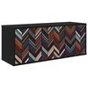 vidaXL V&aelig;gh&aelig;ngt TV Skab OMMEN 102 x 33 x 40 cm Sort eg Konstrueret tr&aelig;