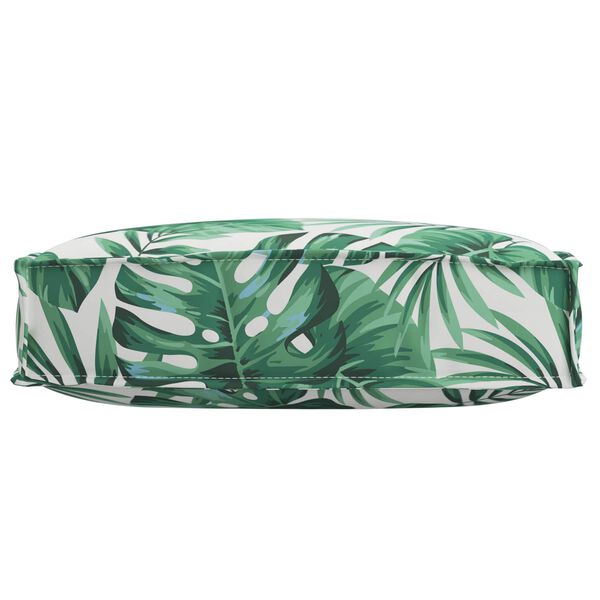 vidaXL Pallehynde til s&aelig;de Bladm&oslash;nster 60 x 60 x 12 cm Oxford stof