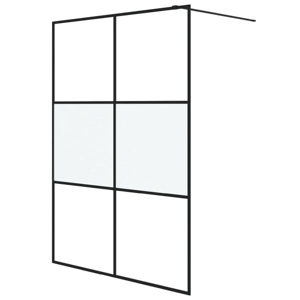 vidaXL brusev&aelig;g 140x195 cm halvmatteret sikkerhedsglas sort