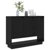 vidaXL Sideboard Sort eg 97 x 29 x 75 cm Konstrueret træ