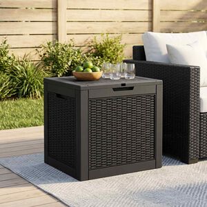 vidaXL opbevaringskasse til haven 55,5x43x53 cm polypropylen sort