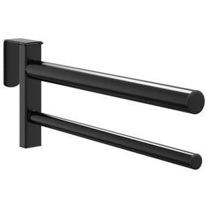 vidaXL sadelholder 2 arme jern sort