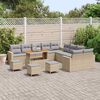 vidaXL Havesofa S&aelig;t 14 pcs Beige polyrattan