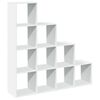 vidaXL bogreol/rumdeler 131,5x29x131,5 cm konstrueret tr&aelig; hvid