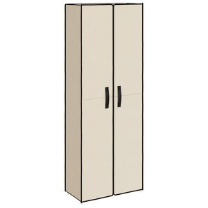 vidaXL skoskab 60x30x166 stof cremefarvet