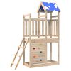 vidaXL Leget&aring;rn Naturfarvet 110,5 x 52,5 x 215 cm Massivt fyrretr&aelig;