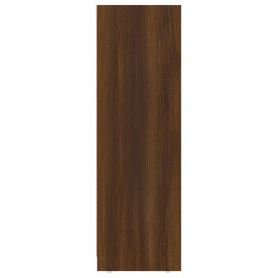 vidaXL badeværelsesskab 30x30x95 cm konstrueret træ brunt egetræ