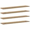vidaXL Boghylde Br&aelig;t 4 pcs Brun 100 x 20 x 1,5 cm Konstrueret tr&aelig;