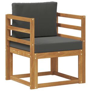 vidaXL Udend&oslash;rs sofa Soli Akacietr&aelig; og polyester Naturfarvet