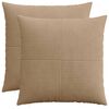 vidaXL Pudebetr&aelig;k 2 pcs ALMELO Brun 70 x 70 cm cordfl&oslash;jl