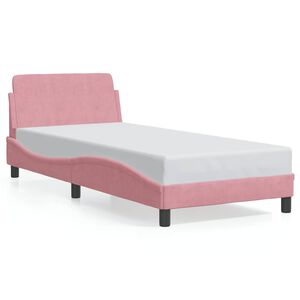 vidaXL sengeramme med sengegavl Dover Pink 80x200 cm Fl&oslash;jl