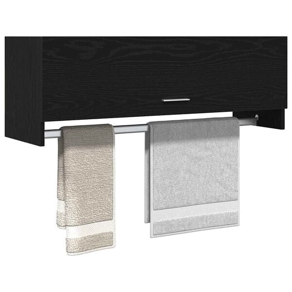 vidaXL Garderobeskab Sort eg 100 x 32,5 x 35 cm Konstrueret tr&aelig;