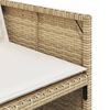 vidaXL havestole 4 stk. med hynder polyrattan beige