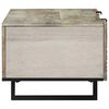 vidaXL Sofabord Beige og sort 100 x 54 x 40 cm Massivt akacietr&aelig;